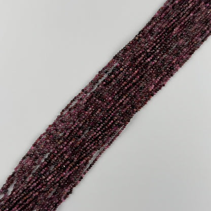 Ruby Faceted Round Stone Beads