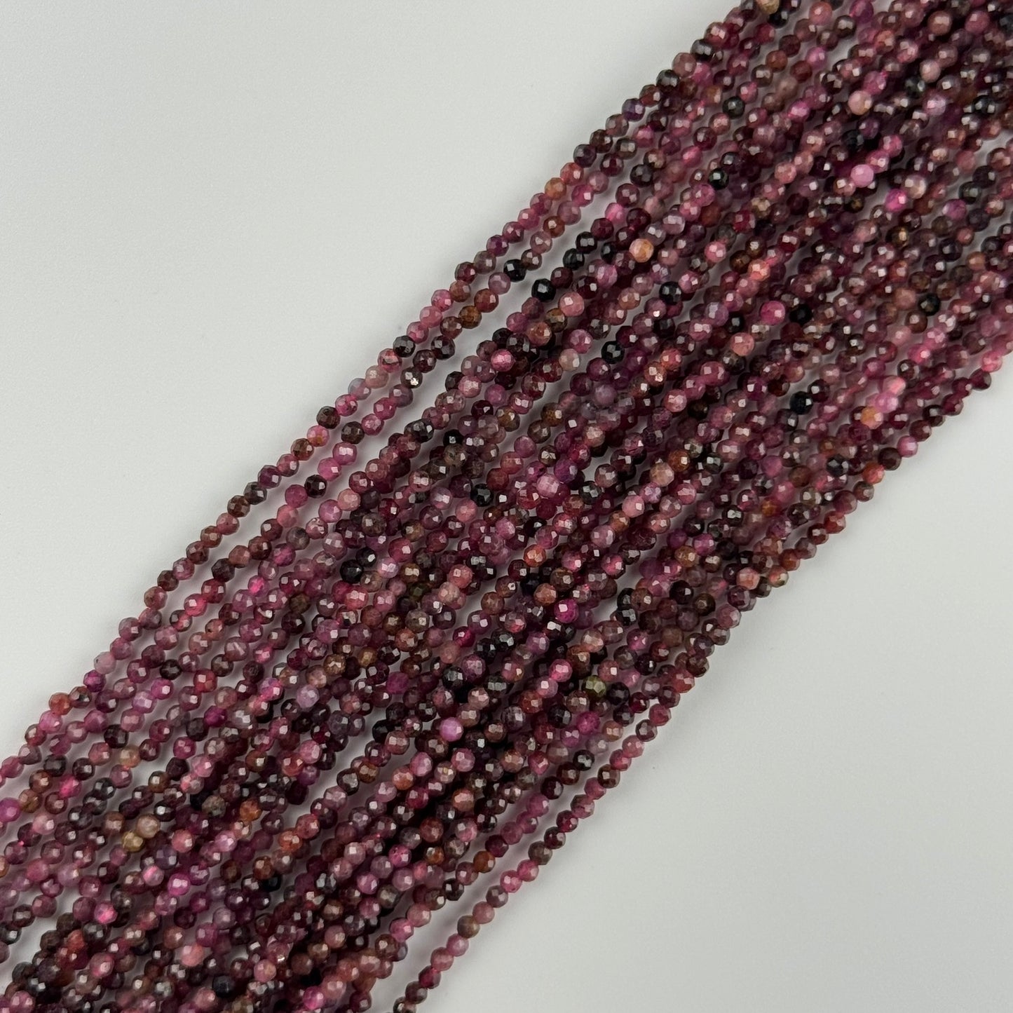 Ruby Faceted Round Stone Beads