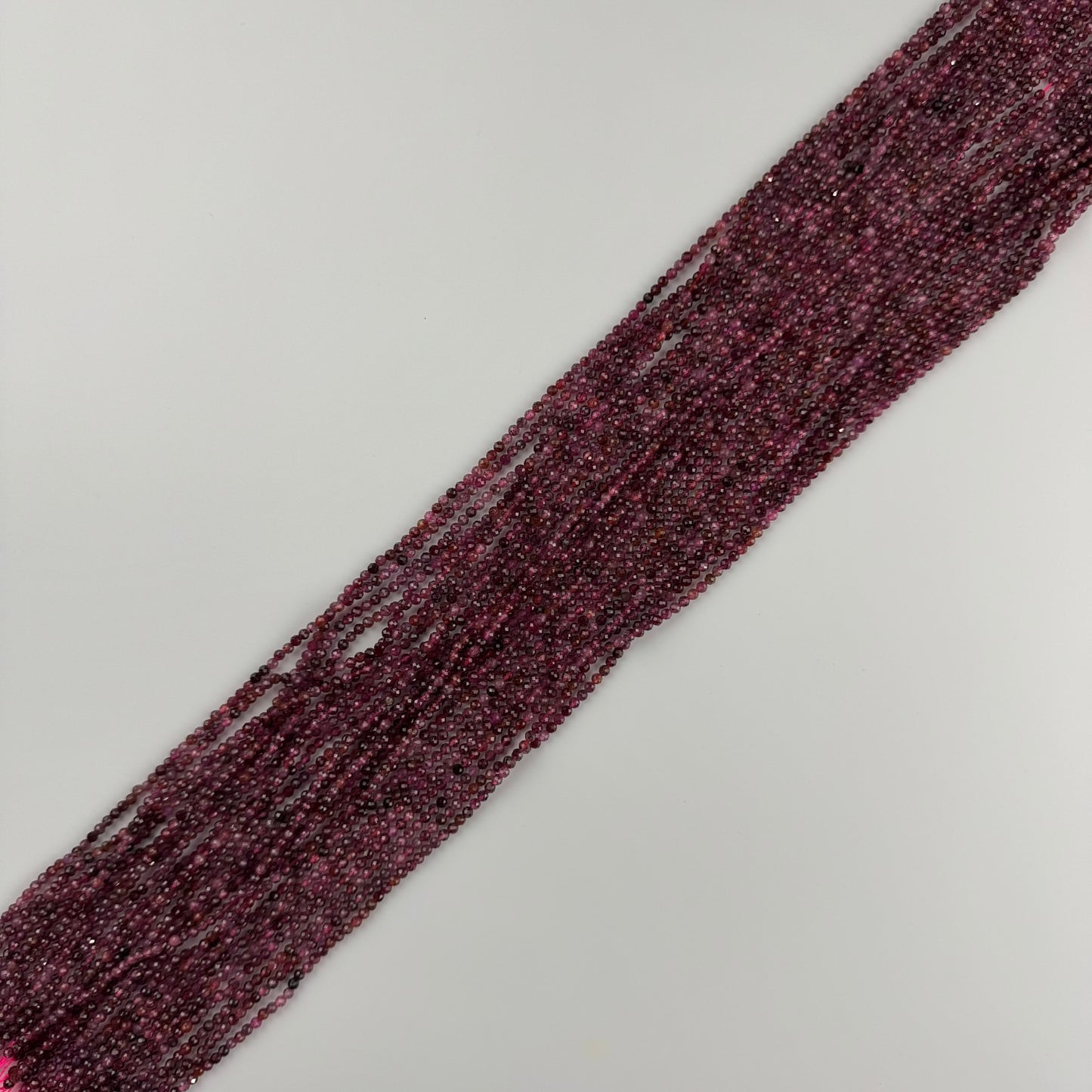 Ruby Faceted Round Stone Beads - (AA Quality)