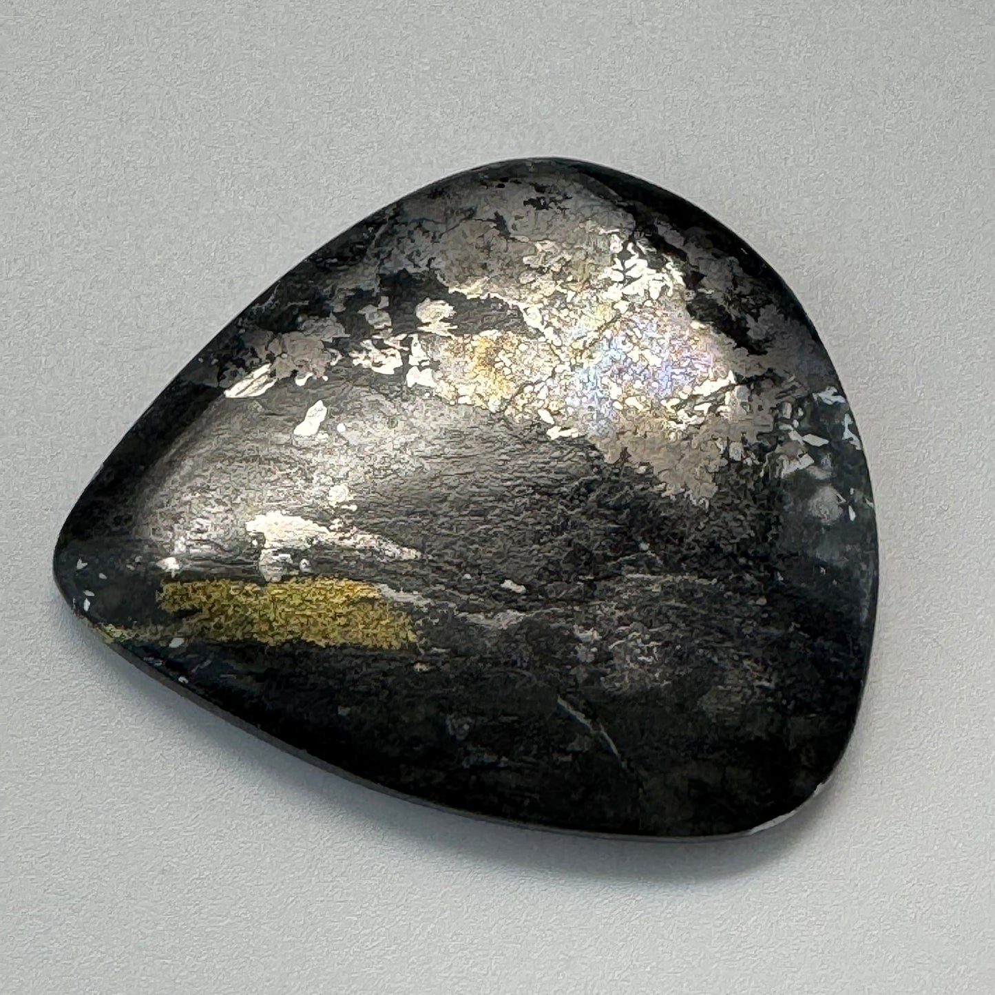 Natural Silver Cabochon – Double-Sided Polished from Cobalt, Ontario