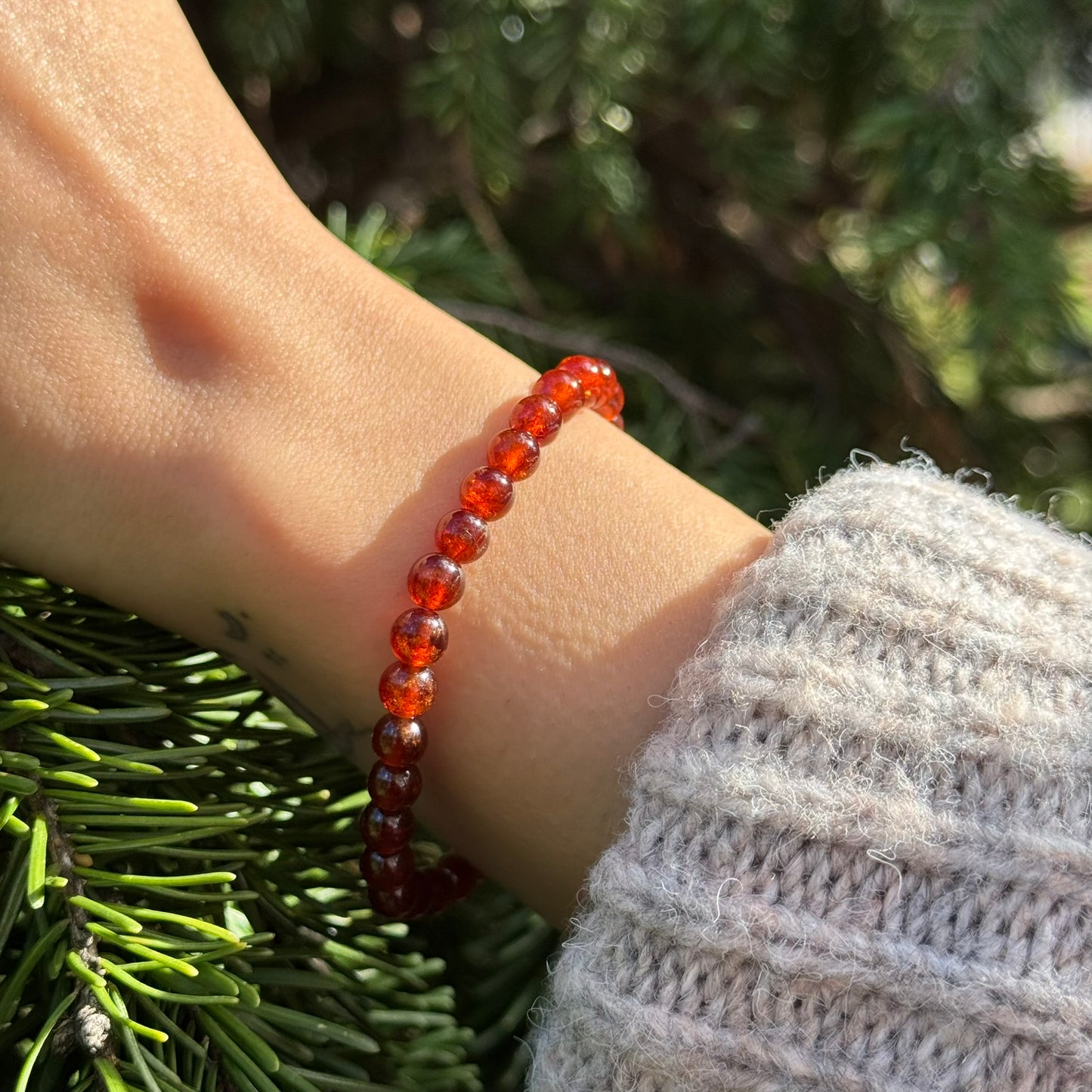 Hessonite Garnet Bracelet – Healing Gemstone Jewelry