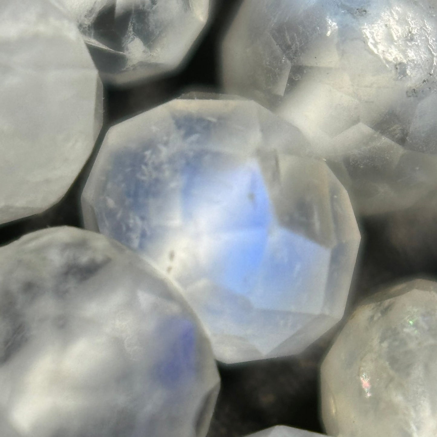 Moonstone Faceted Rondelle Beads - (AA Quality)