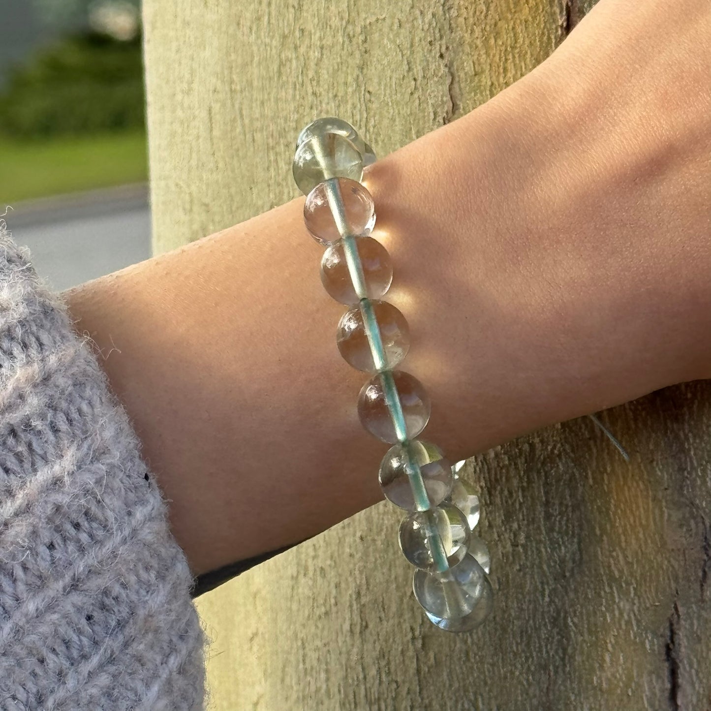 Prasiolite (Green Amethyst) Bracelet – Natural Green Gemstone Jewelry - (AAAA Quality)