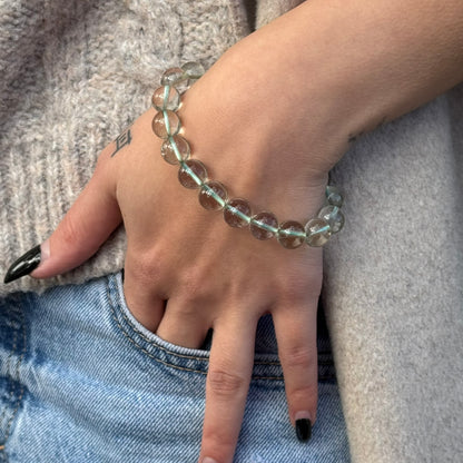 Prasiolite (Green Amethyst) Bracelet – Natural Green Gemstone Jewelry - (AAAA Quality)