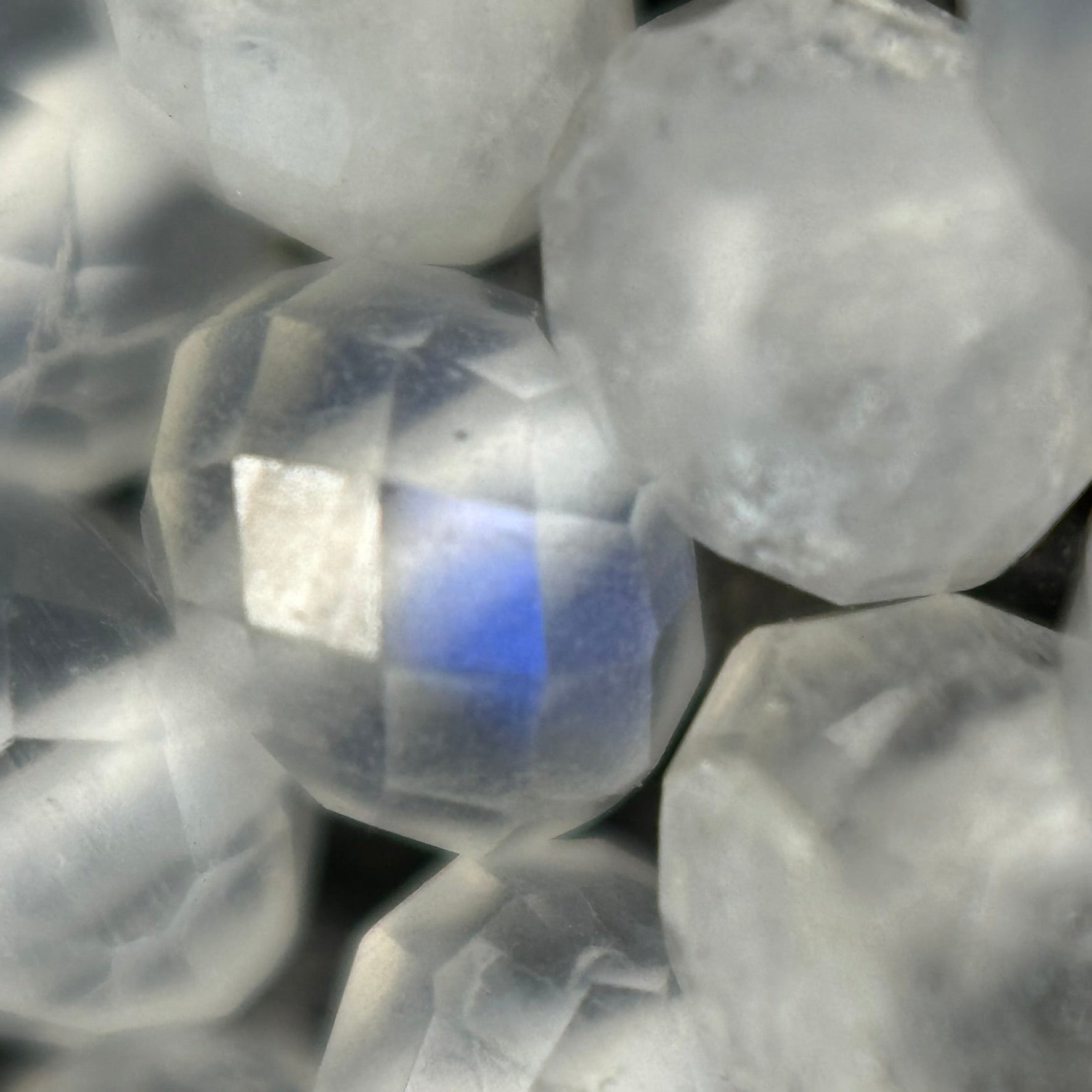 Moonstone Faceted Rondelle Beads - (AA Quality)