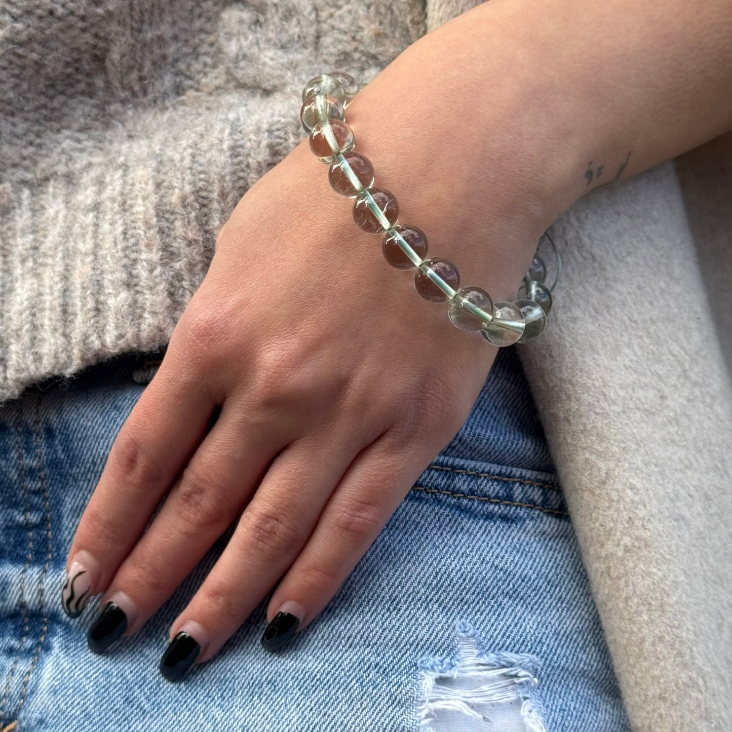 Prasiolite (Green Amethyst) Bracelet – Natural Green Gemstone Jewelry - (AAAA Quality)