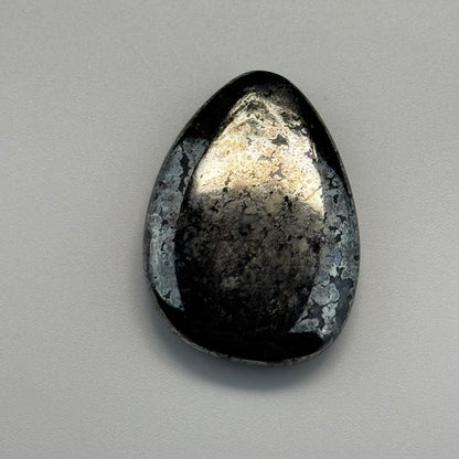 Polished Natural Silver Cabochon – Double-Sided Gemstone from Cobalt, Ontario