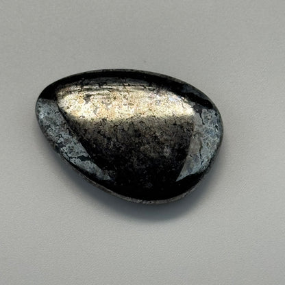 Polished Natural Silver Cabochon – Double-Sided Gemstone from Cobalt, Ontario