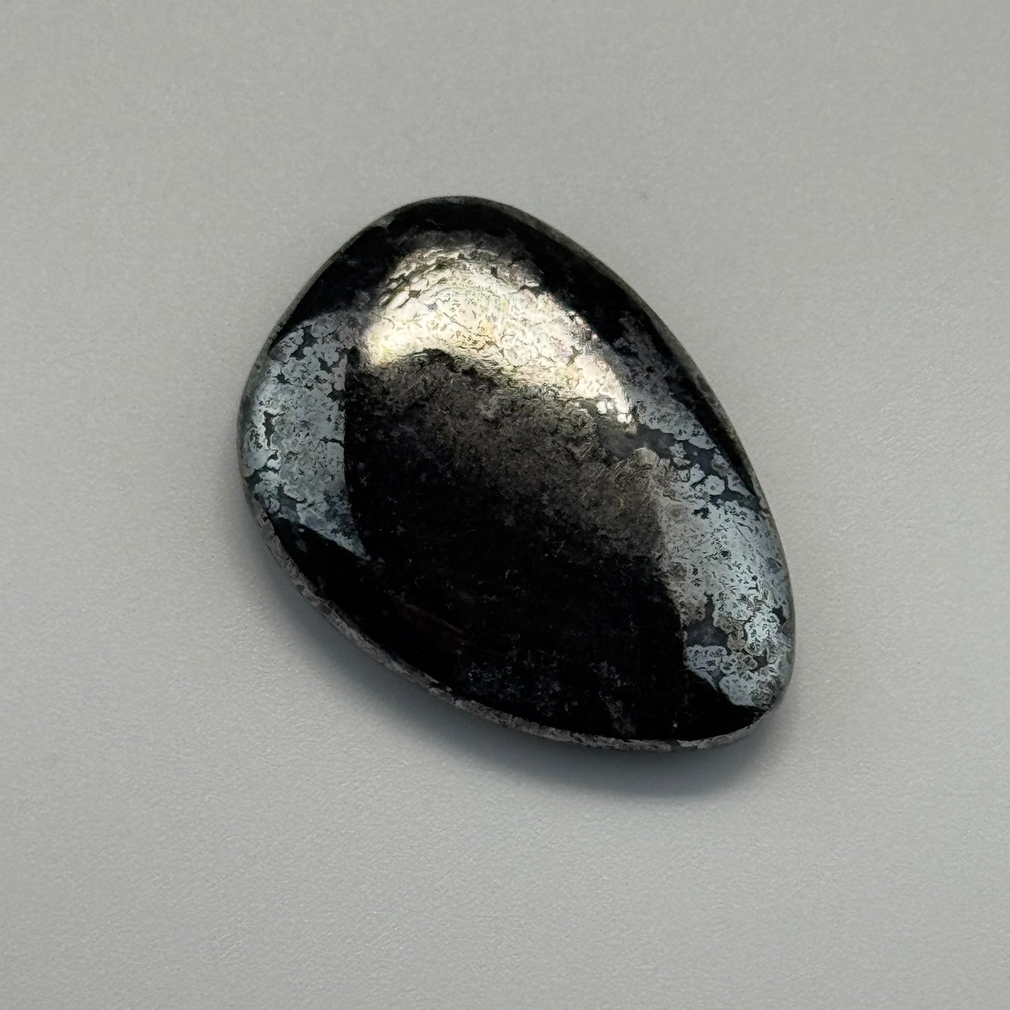 Polished Natural Silver Cabochon – Double-Sided Gemstone from Cobalt, Ontario
