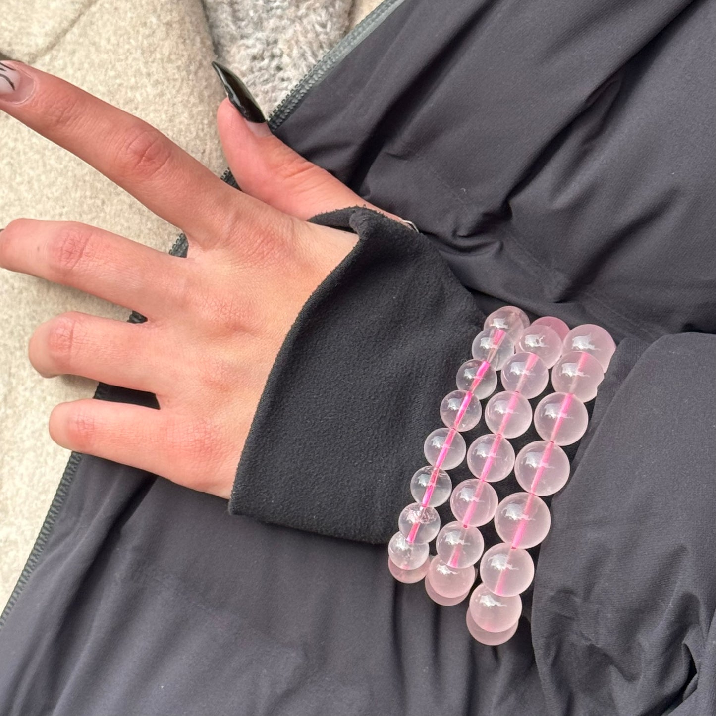 Star Rose Quartz Bracelet – Natural Gemstone Jewelry for Love & Healing (AAA Quality)