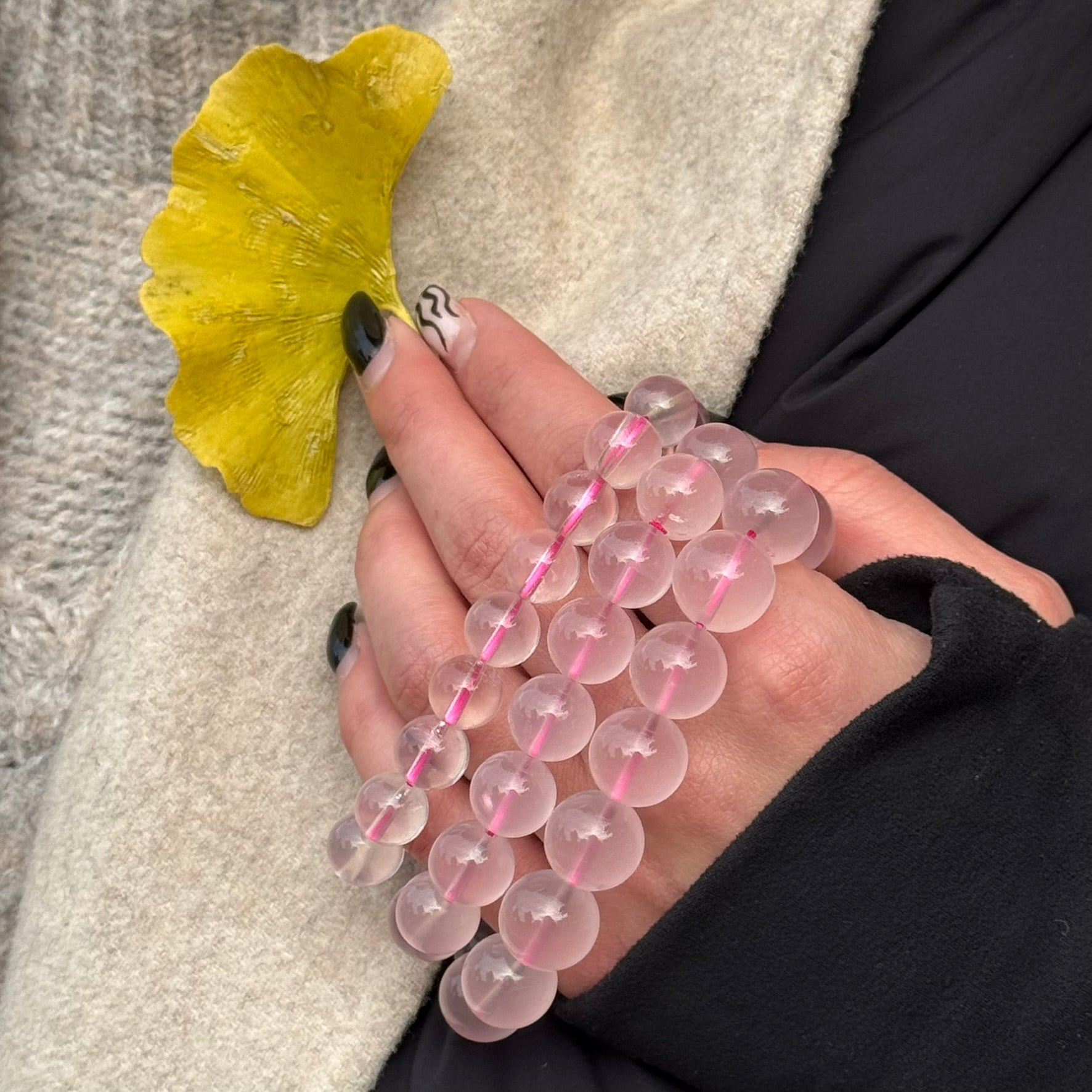 Star Rose Quartz Bracelet – Natural Gemstone Jewelry for Love & Healing (AAA Quality)