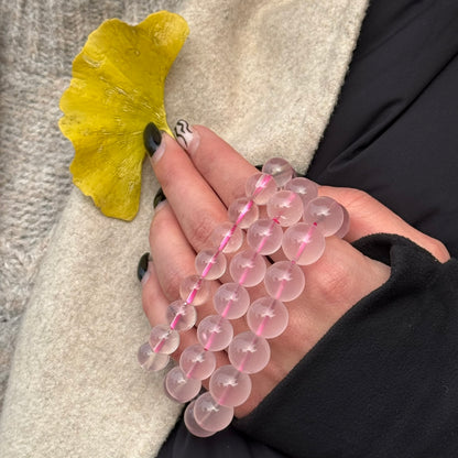 Star Rose Quartz Bracelet – Natural Gemstone Jewelry for Love & Healing (AAA Quality)