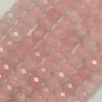 Rose Quartz Faceted Rondelle Beads