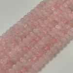 Rose Quartz Faceted Rondelle Beads