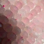 Rose Quartz Faceted Rondelle Beads