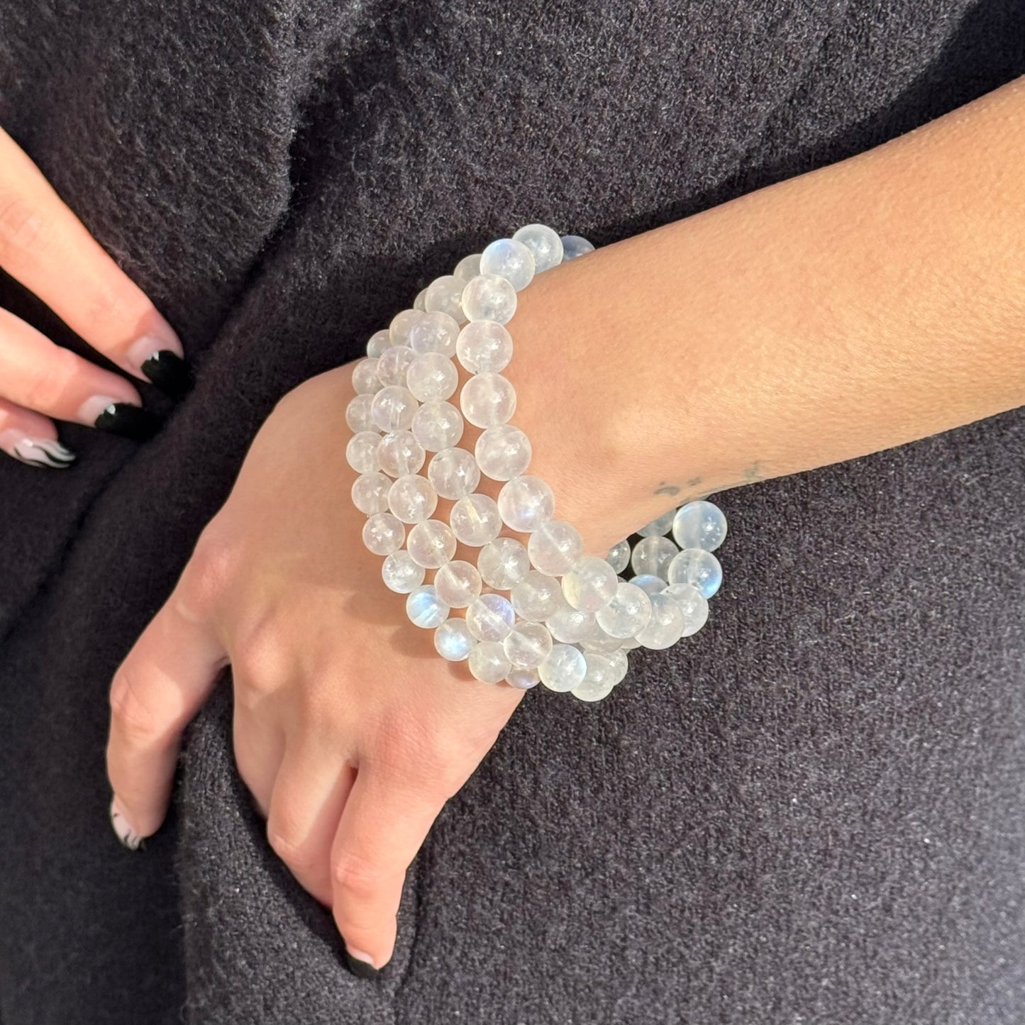 Rainbow Moonstone Bracelet – Shimmering Elegance for Every Occasion - (AAAA Quality)
