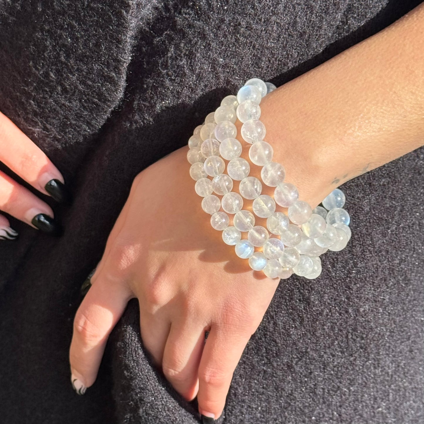 Rainbow Moonstone Bracelet – Shimmering Elegance for Every Occasion - (AAAA Quality)