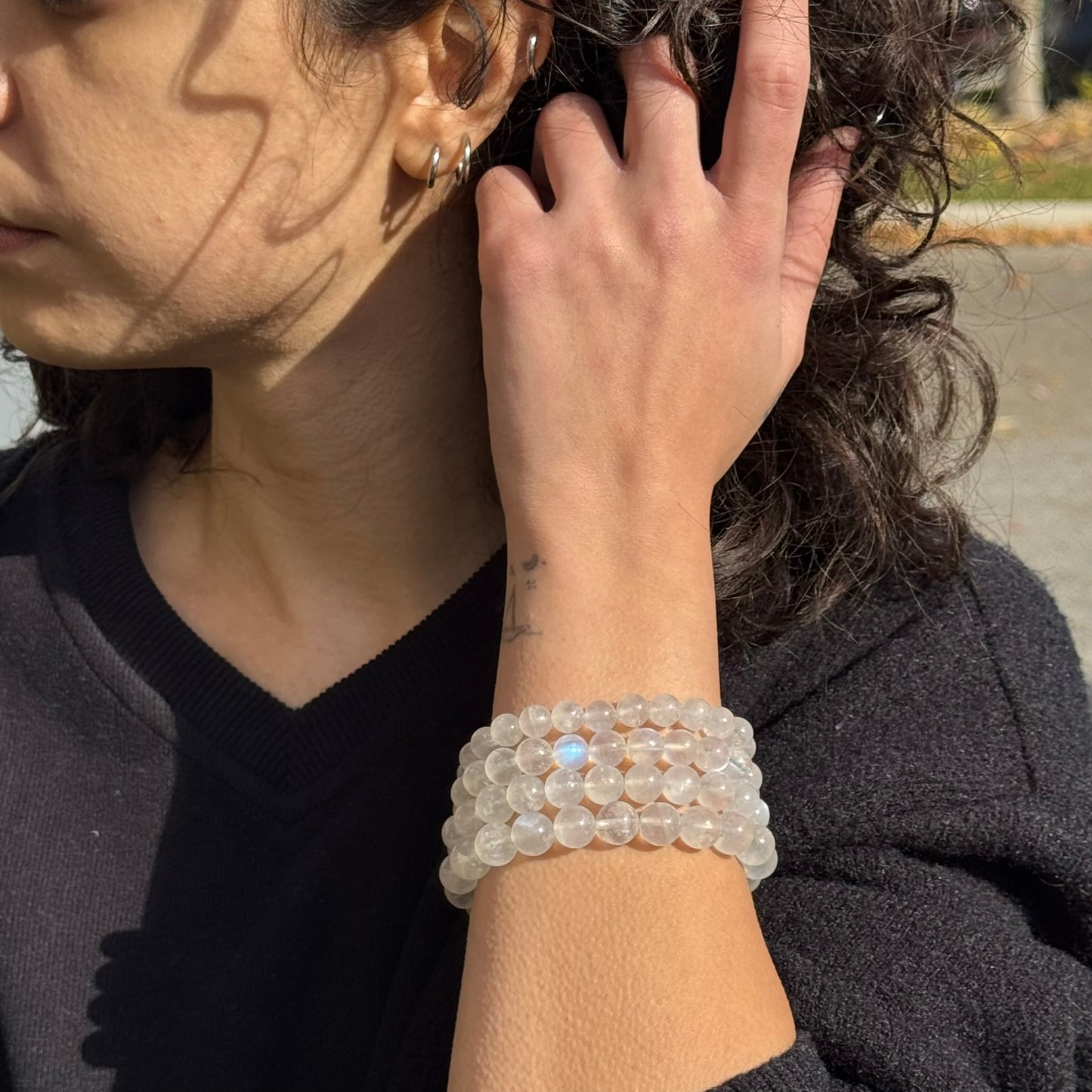 Rainbow Moonstone Bracelet – Shimmering Elegance for Every Occasion - (AAAA Quality)