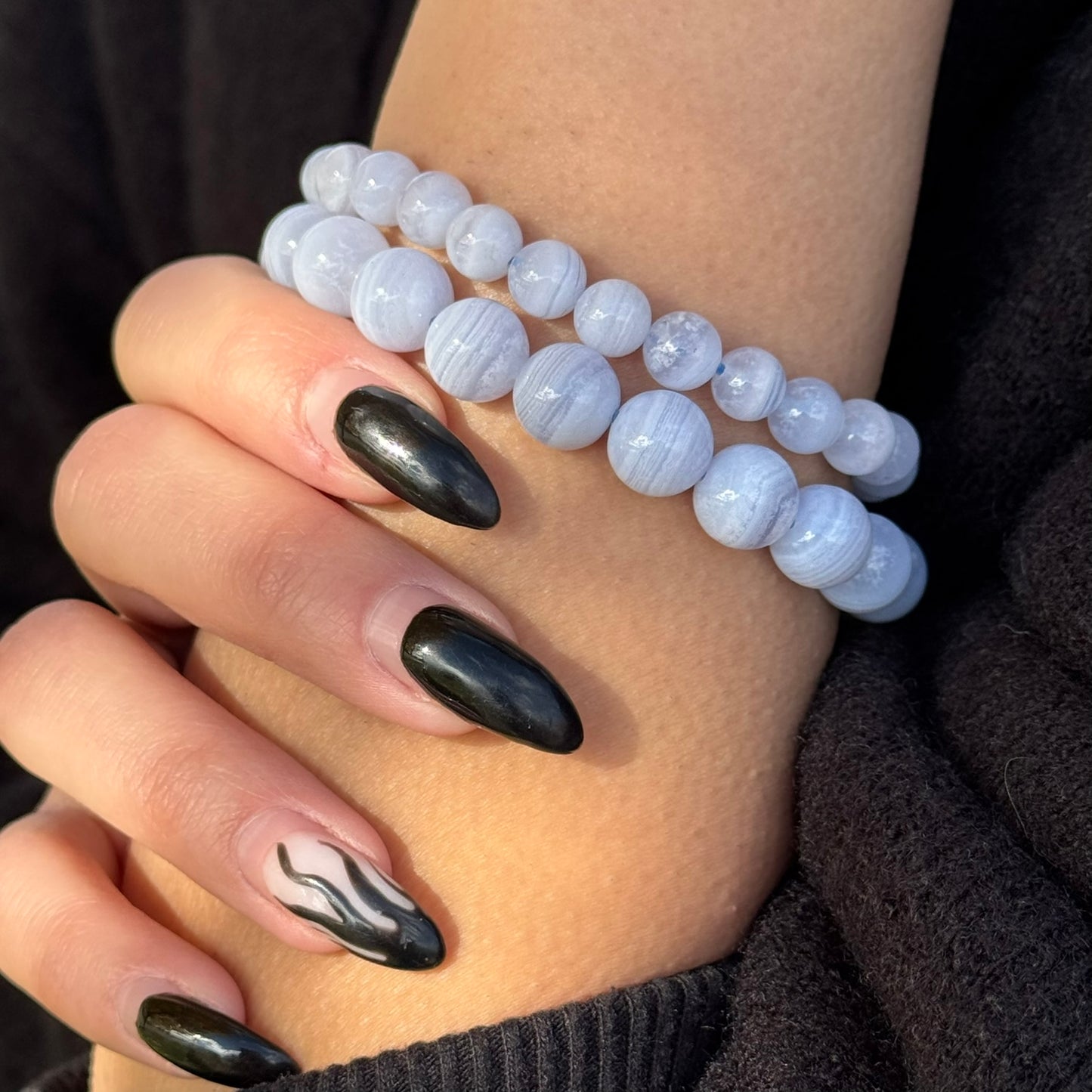 Blue Lace Agate Bracelet – Serene Crystal Jewelry for Mind & Spirit