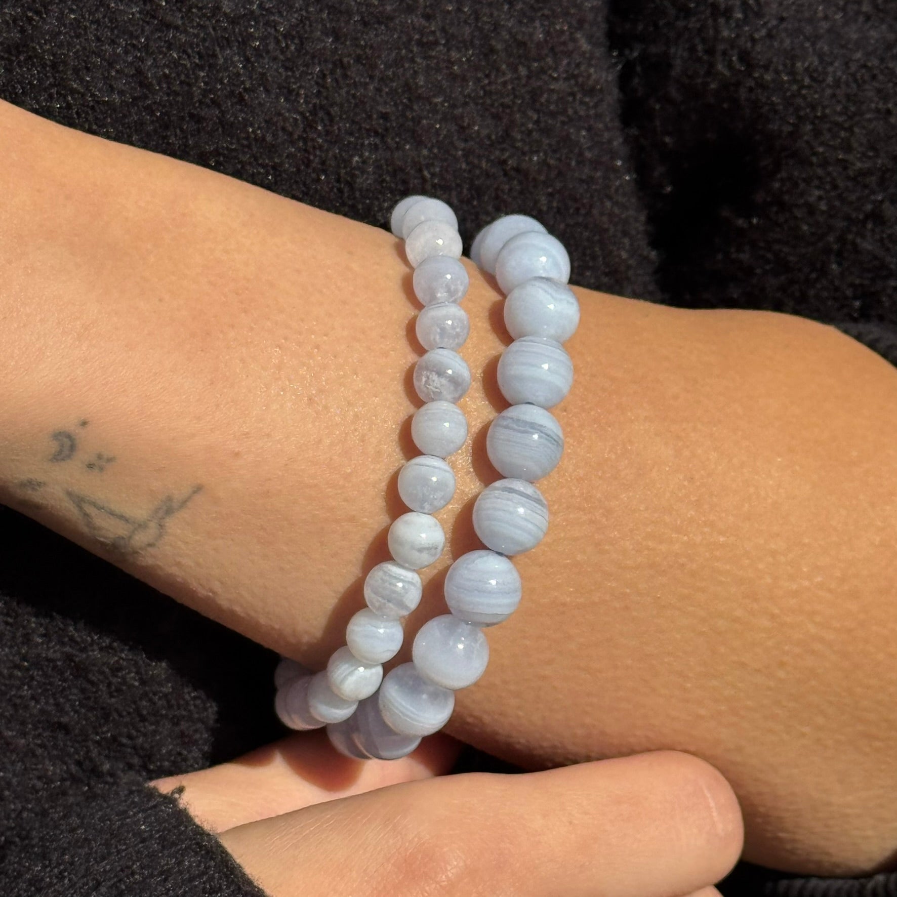 Blue Lace Agate Bracelet – Serene Crystal Jewelry for Mind & Spirit