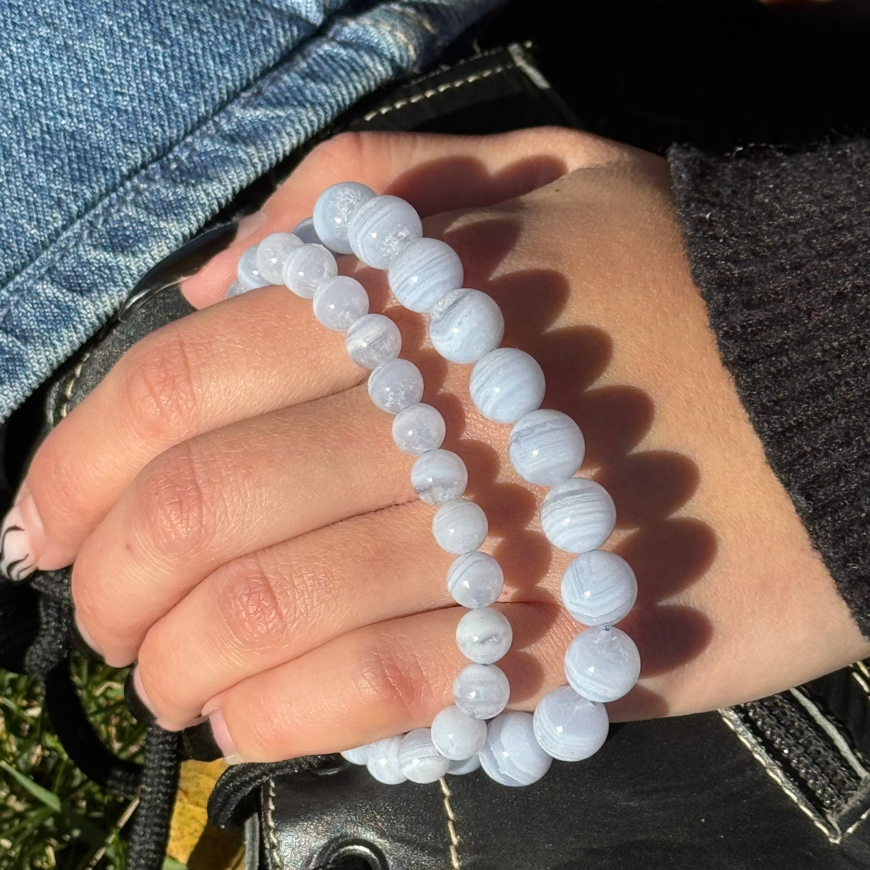Blue Lace Agate Bracelet – Serene Crystal Jewelry for Mind & Spirit