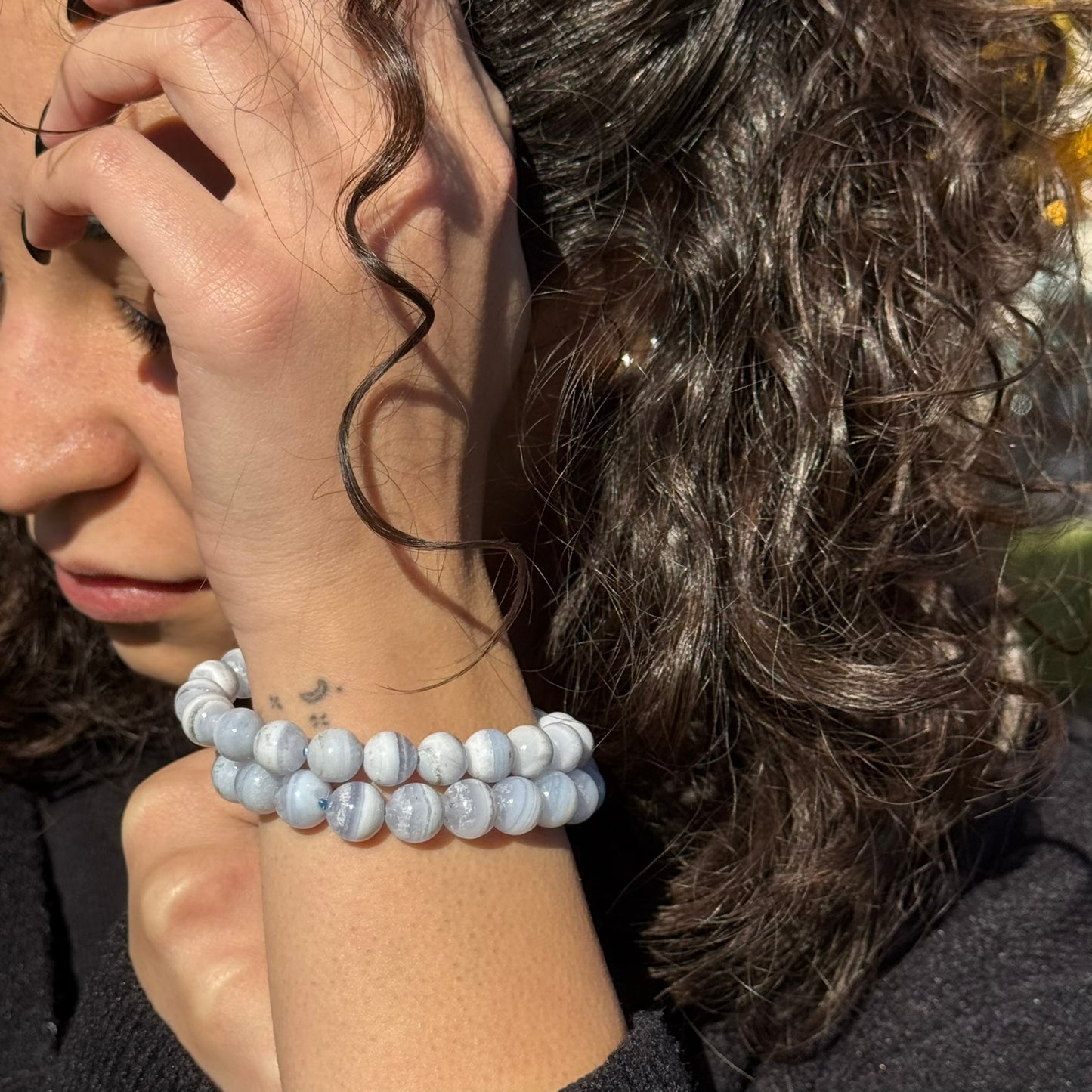 Blue Lace Agate Bracelet – Serene Crystal Jewelry for Mind & Spirit