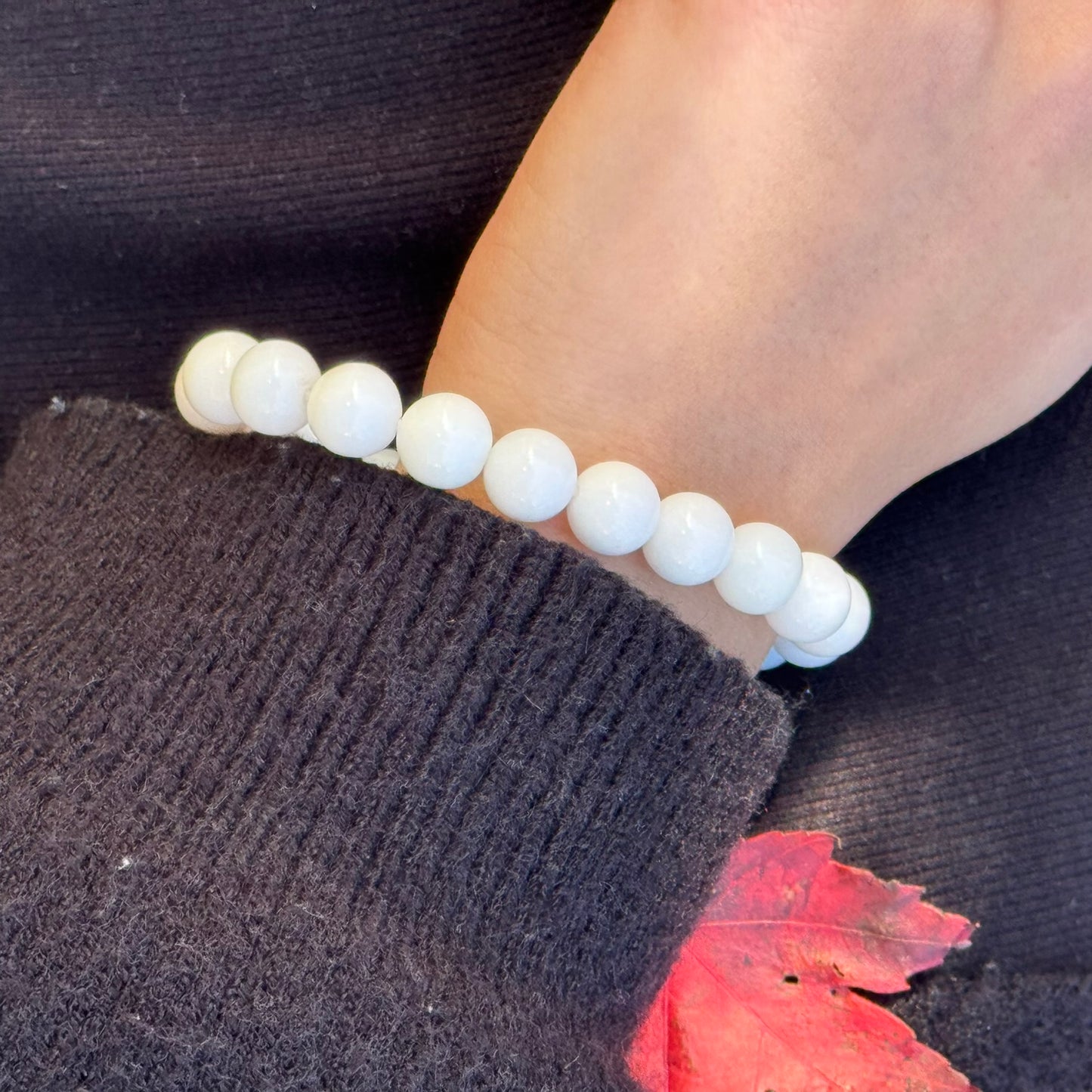 White Opal Bracelet AAA – Natural Gemstone Jewelry