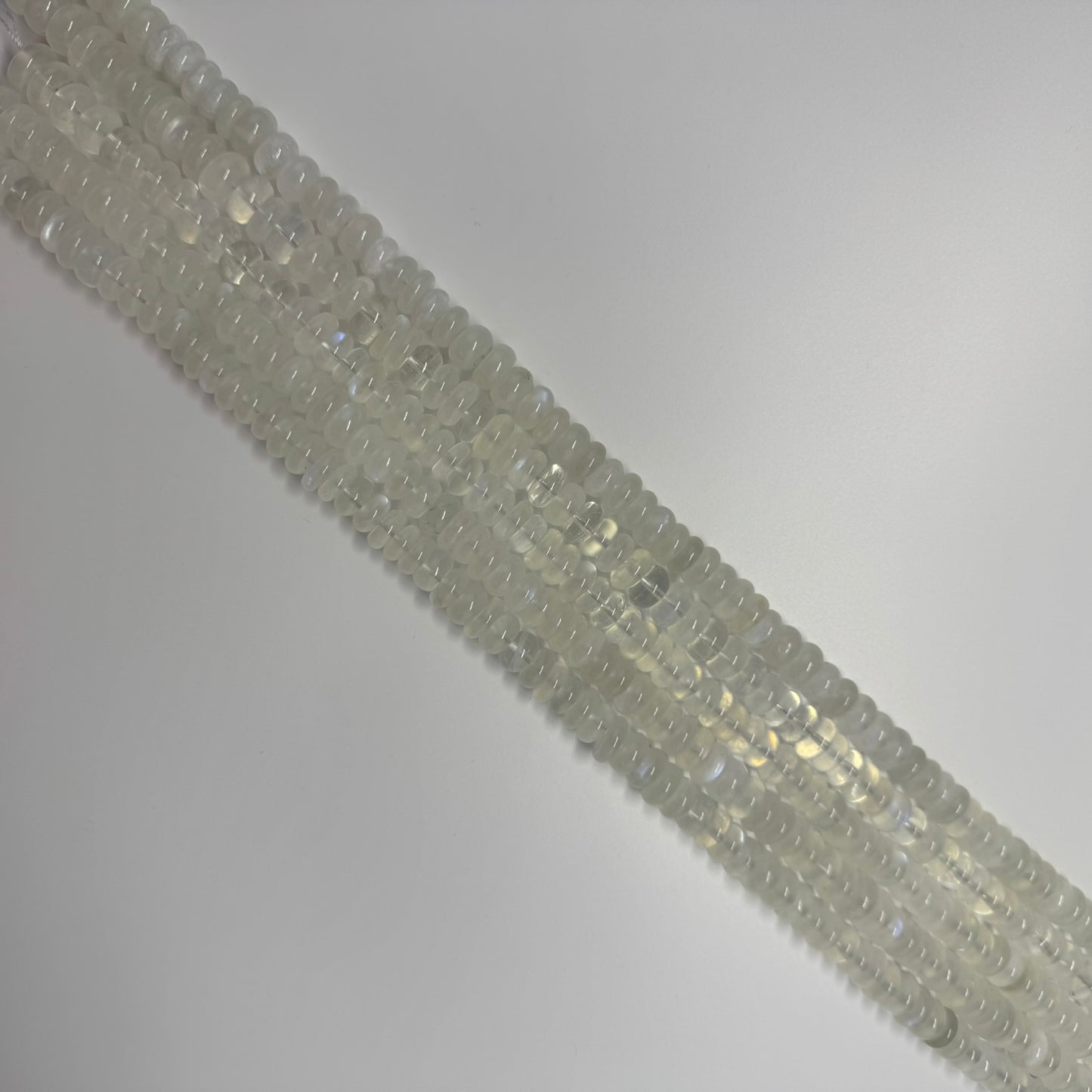 Moonstone Rondelle Polished Beads - (AAAA+ Quality)