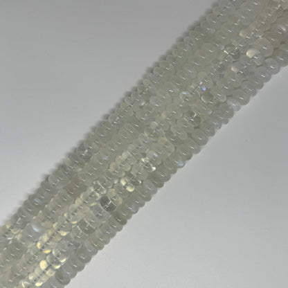 Moonstone Rondelle Polished Beads - (AAAA+ Quality)