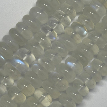 Moonstone Rondelle Polished Beads - (AAAA+ Quality)