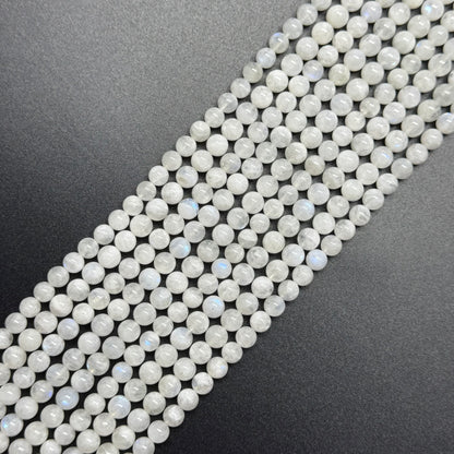 Moonstone Rainbow Polished Round Beads - (AAA Quality)