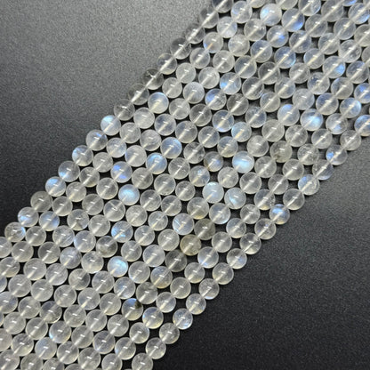Moonstone Polished Round Gemstone Beads - (AAAAA Quality)