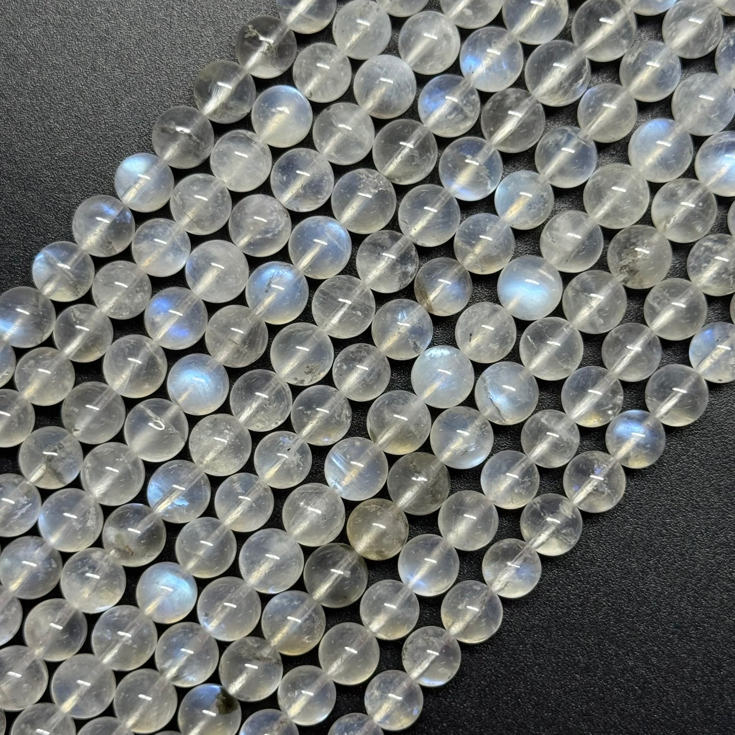 Moonstone Polished Round Beads - (AAAAA Quality)