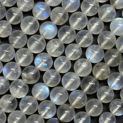 Moonstone Polished Round Gemstone Beads - (AAAAA Quality)