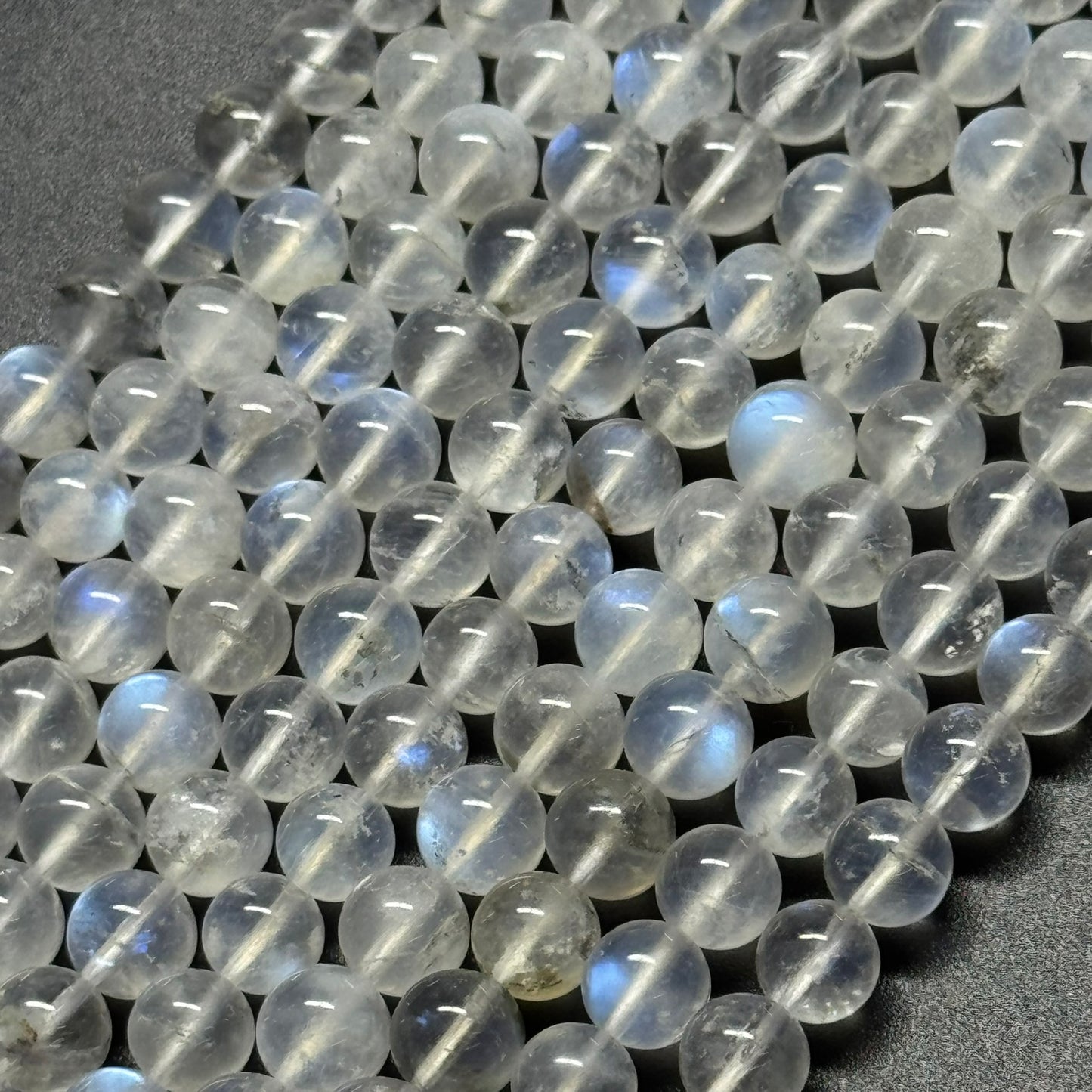 Moonstone Polished Round Beads - (AAAAA Quality)