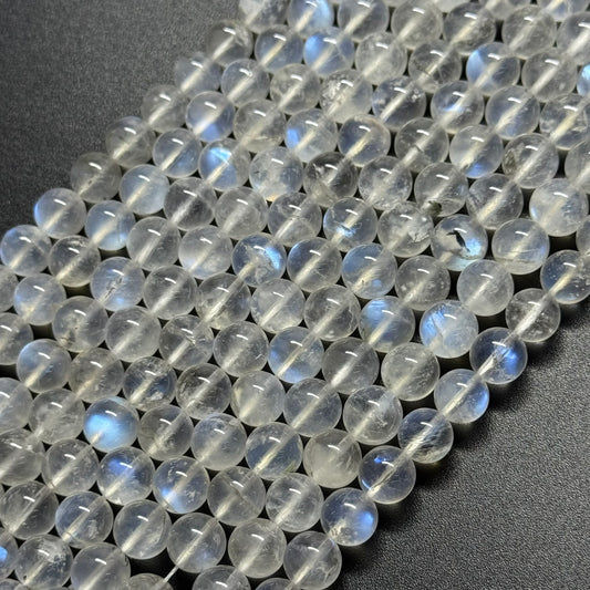Moonstone Polished Round Gemstone Beads - (AAAAA Quality)