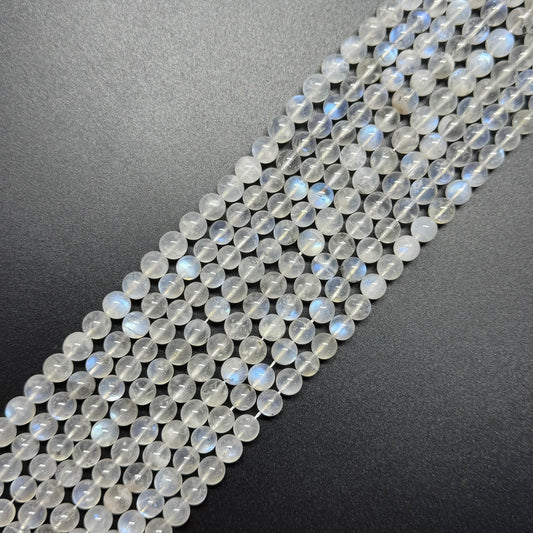 Moonstone Polished Round Gemstone Beads - (AAAAA Quality)