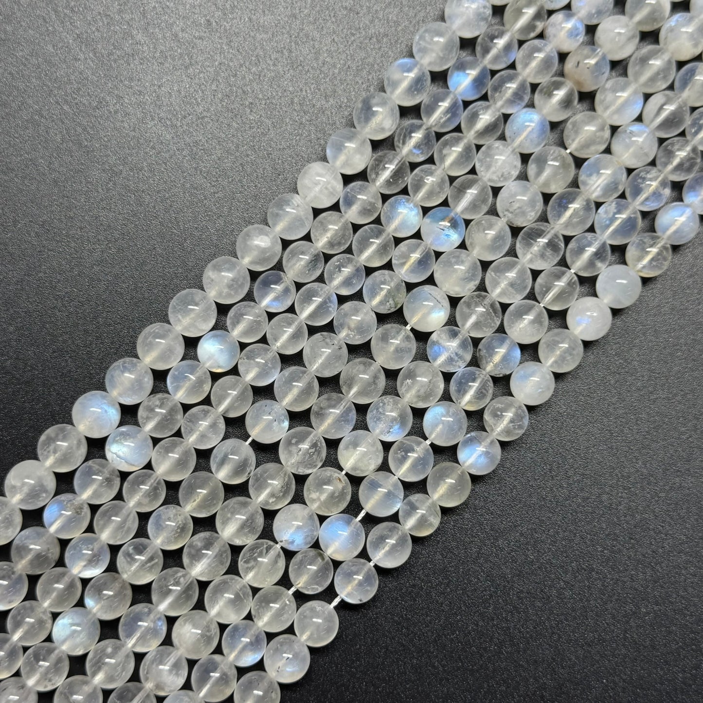 Moonstone Polished Round Beads - (AAAAA Quality)