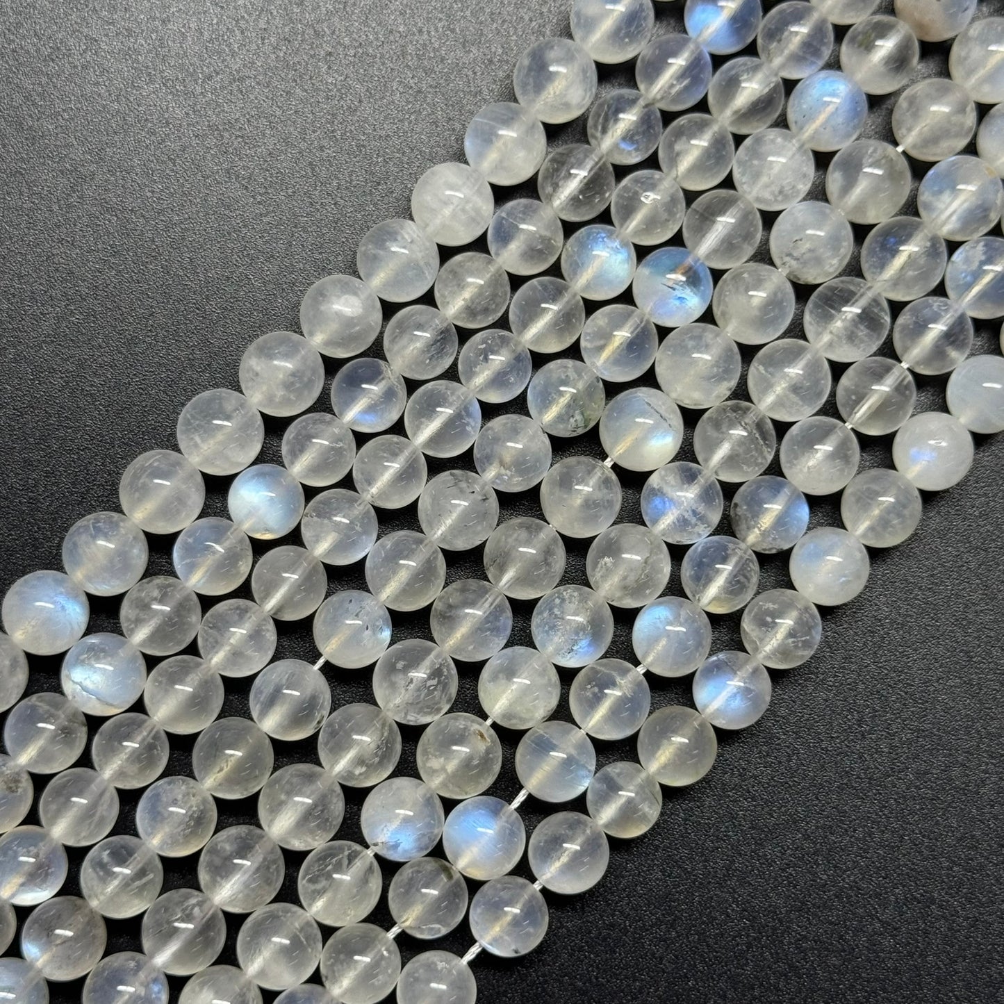 Moonstone Polished Round Beads - (AAAAA Quality)