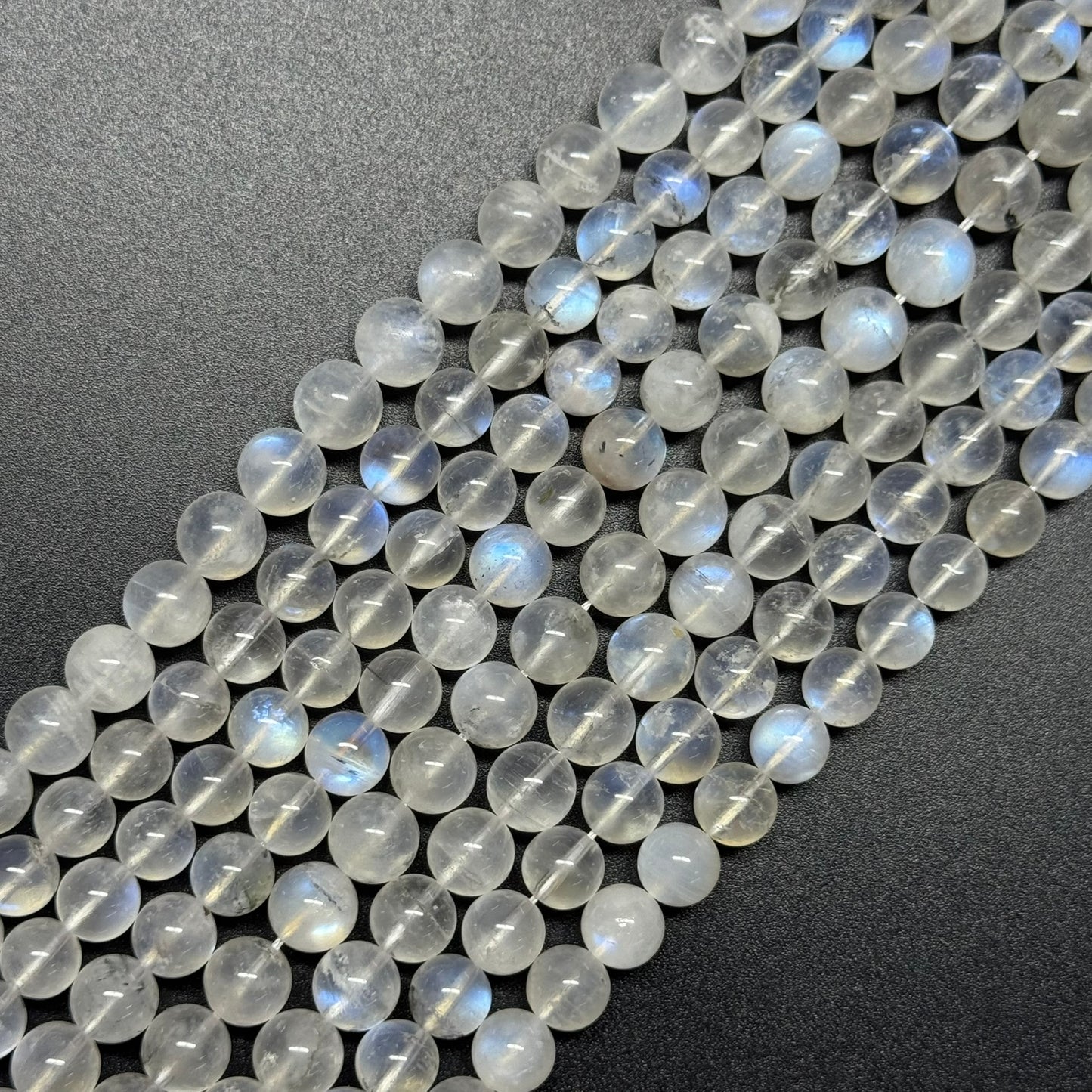 Moonstone Polished Round Beads - (AAAAA Quality)