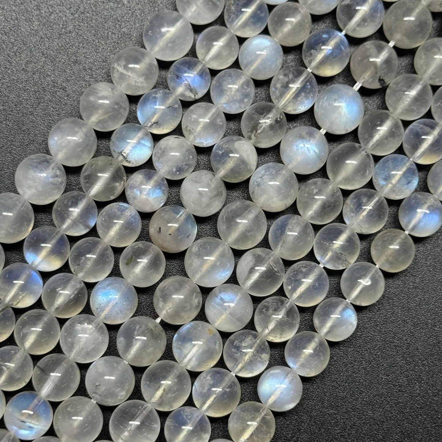 Moonstone Polished Round Beads - (AAAAA Quality)
