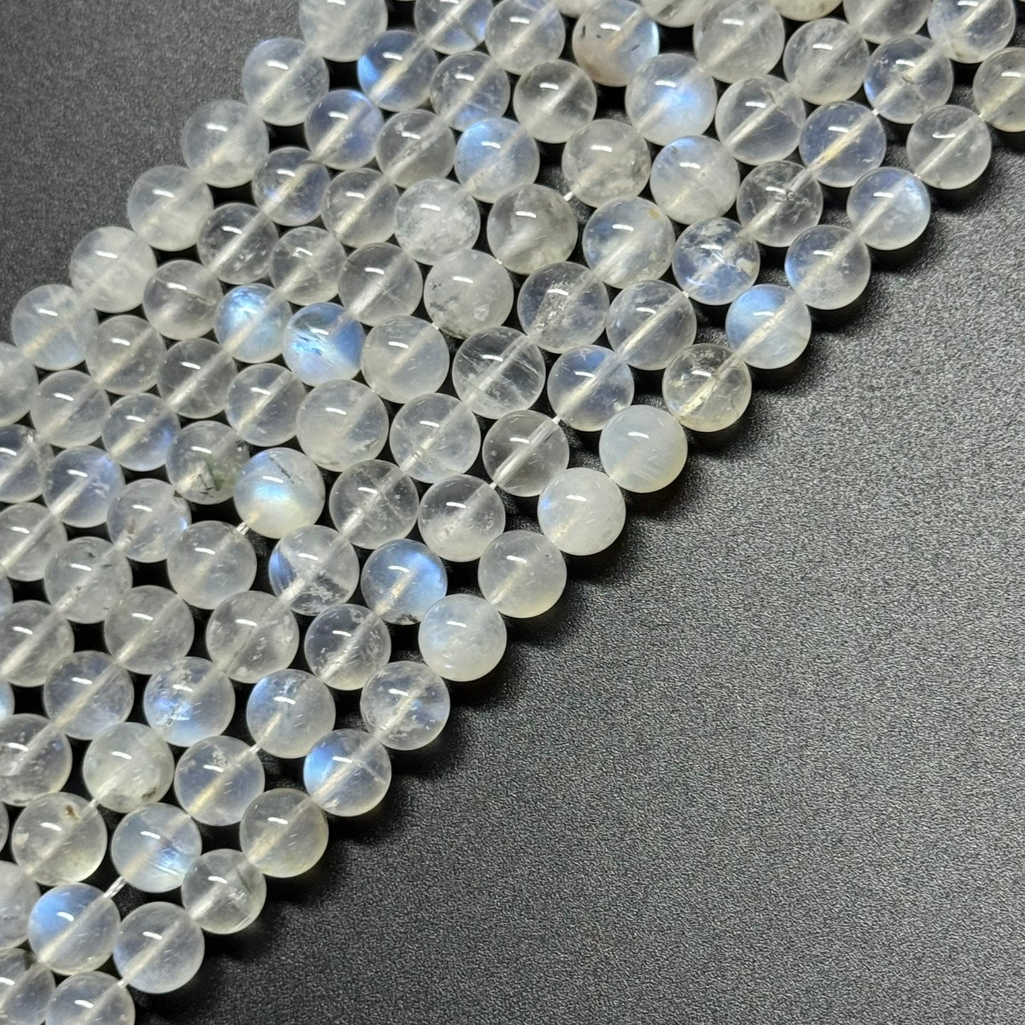 Moonstone Polished Round Beads - (AAAAA Quality)