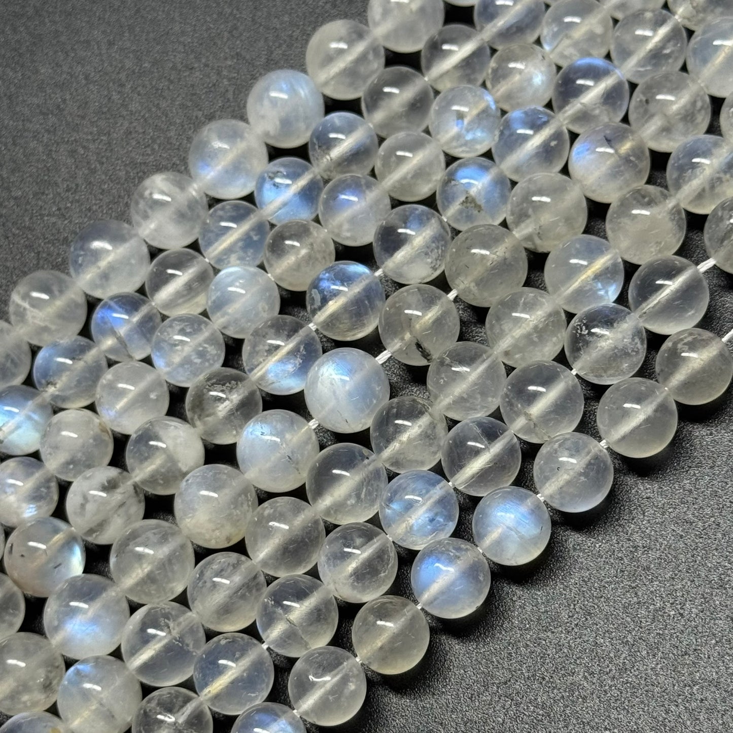 Moonstone Polished Round Beads - (AAAAA Quality)