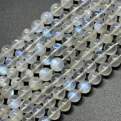 Moonstone Polished Round Gemstone Beads - (AAAAA Quality)