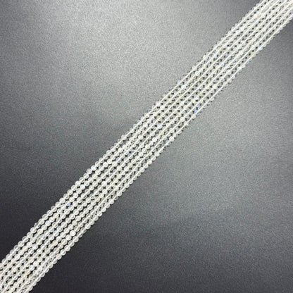 Rainbow Moonstone Faceted Round Gemstone Beads
