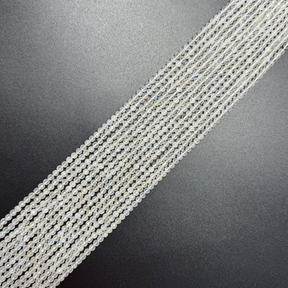 Rainbow Moonstone Faceted Round Gemstone Beads