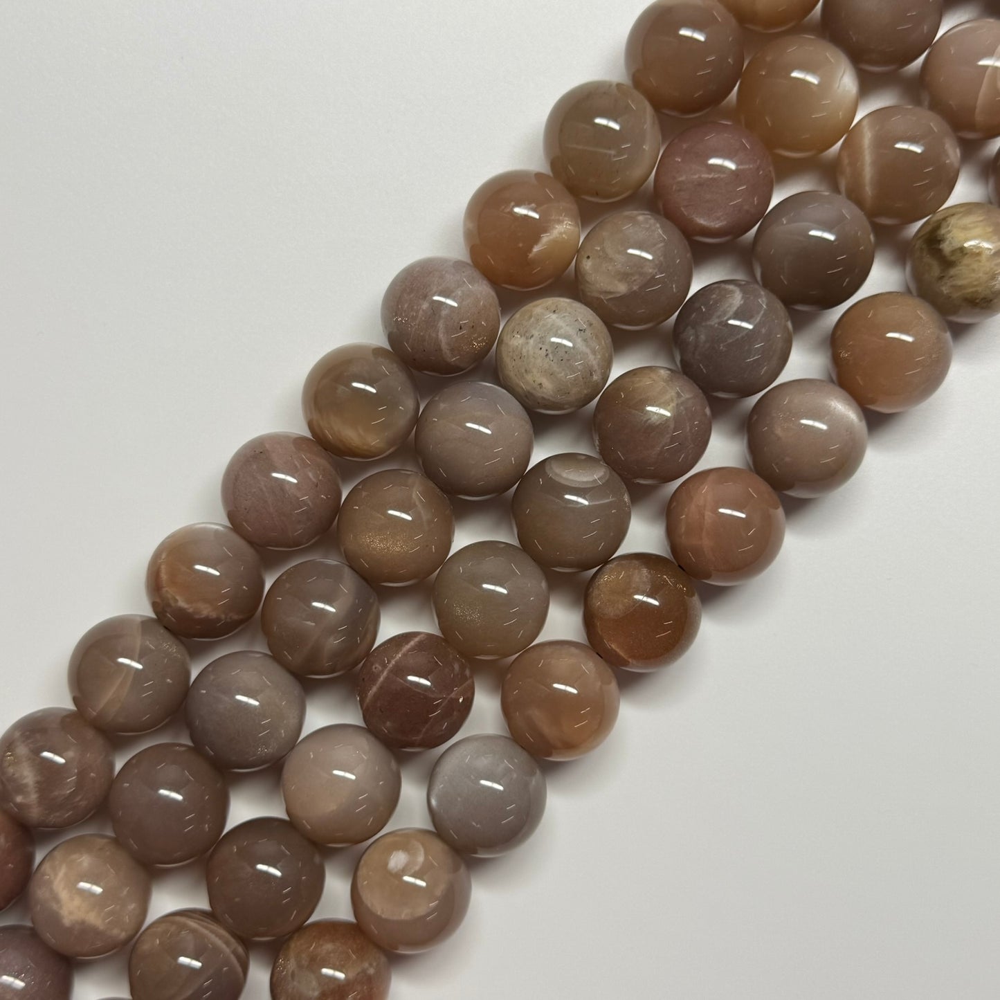Sunstone & Moonstone Polished Round Beads - (A Quality)