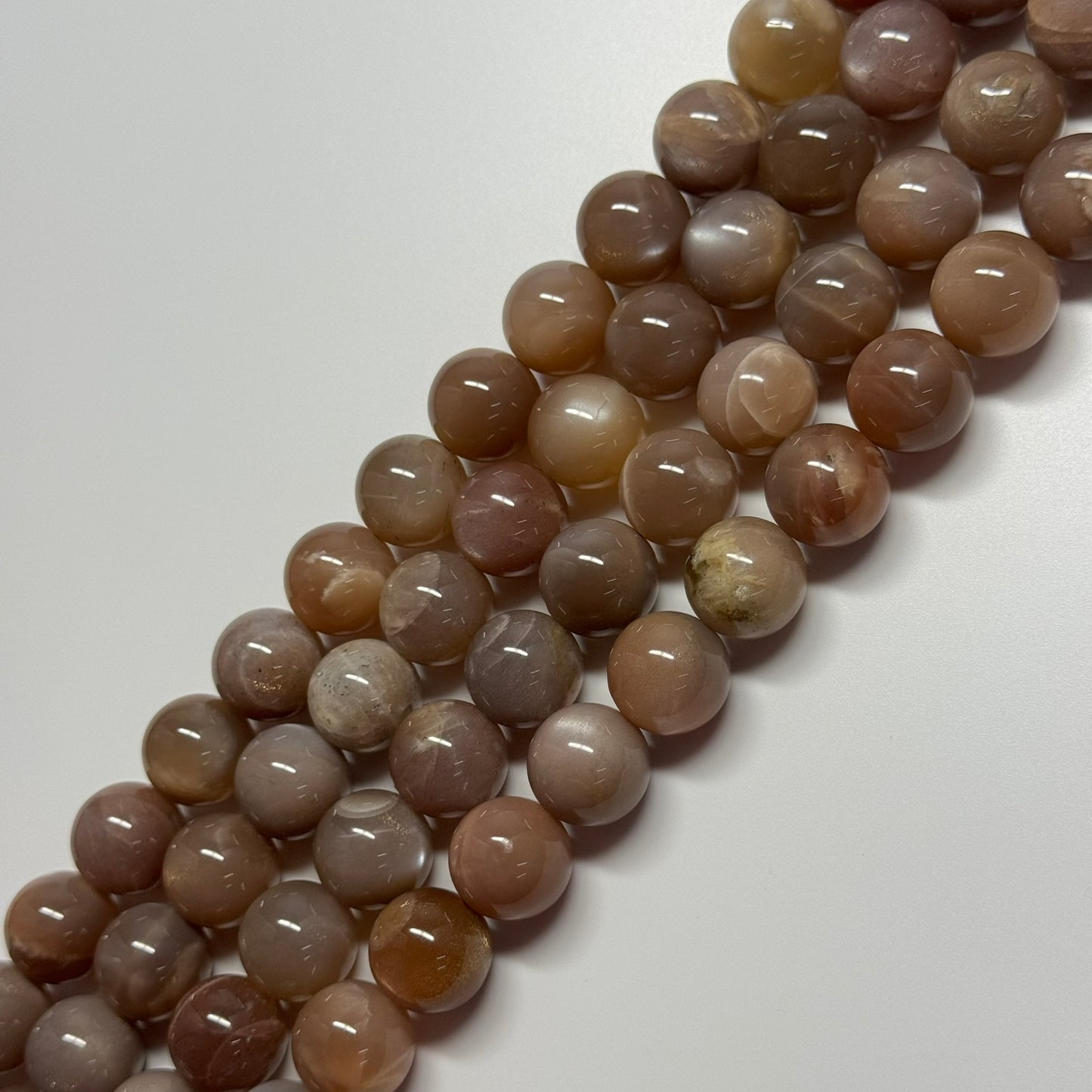 Sunstone & Moonstone Polished Round Beads - (A Quality)