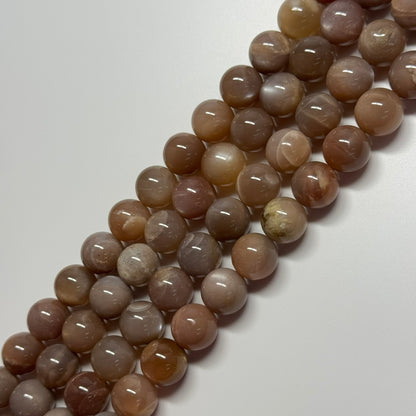 Sunstone & Moonstone Polished Round Gemstone Beads - (A Quality)