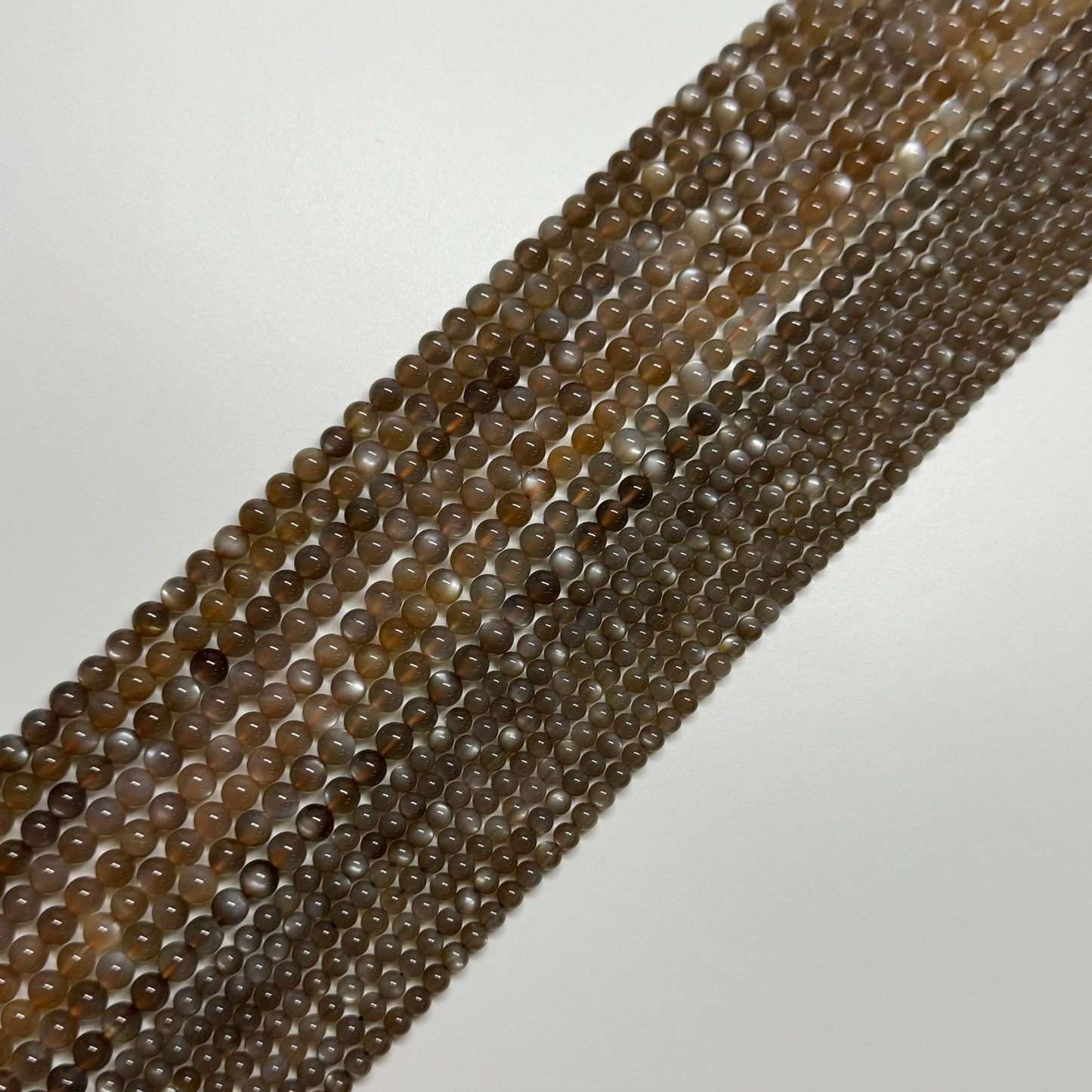 Sunstone & Moonstone Polished Round Beads - (AAA Quality)